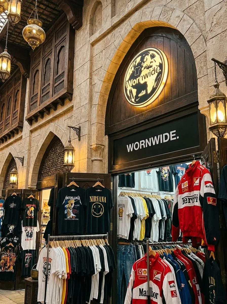 The WORNWIDE storefront inside Khan Murjan Souq at Wafi Mall